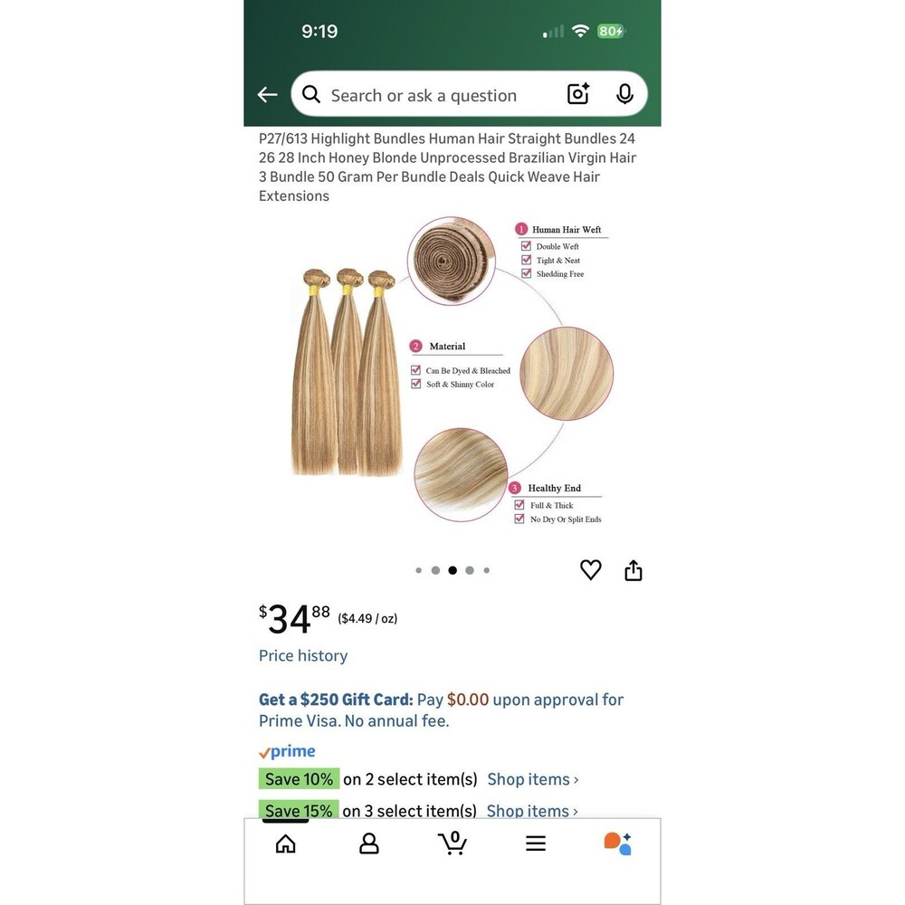 Highlight Bundles Hair Straight Bundles 24 26 28 Inch - Picture 3 of 3